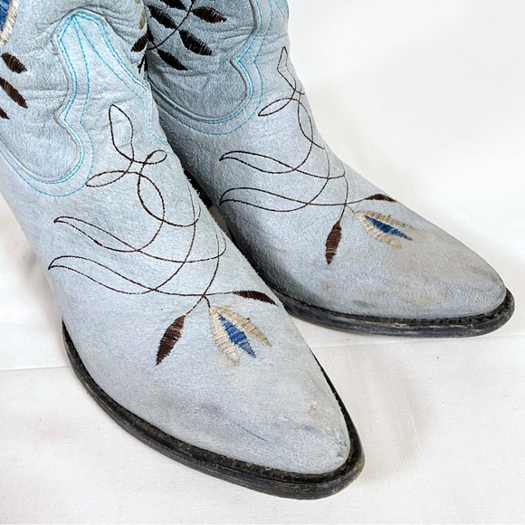 Old Gringo Amitola Floral Embroidered Western Boots Blue - Picture 3 of 8